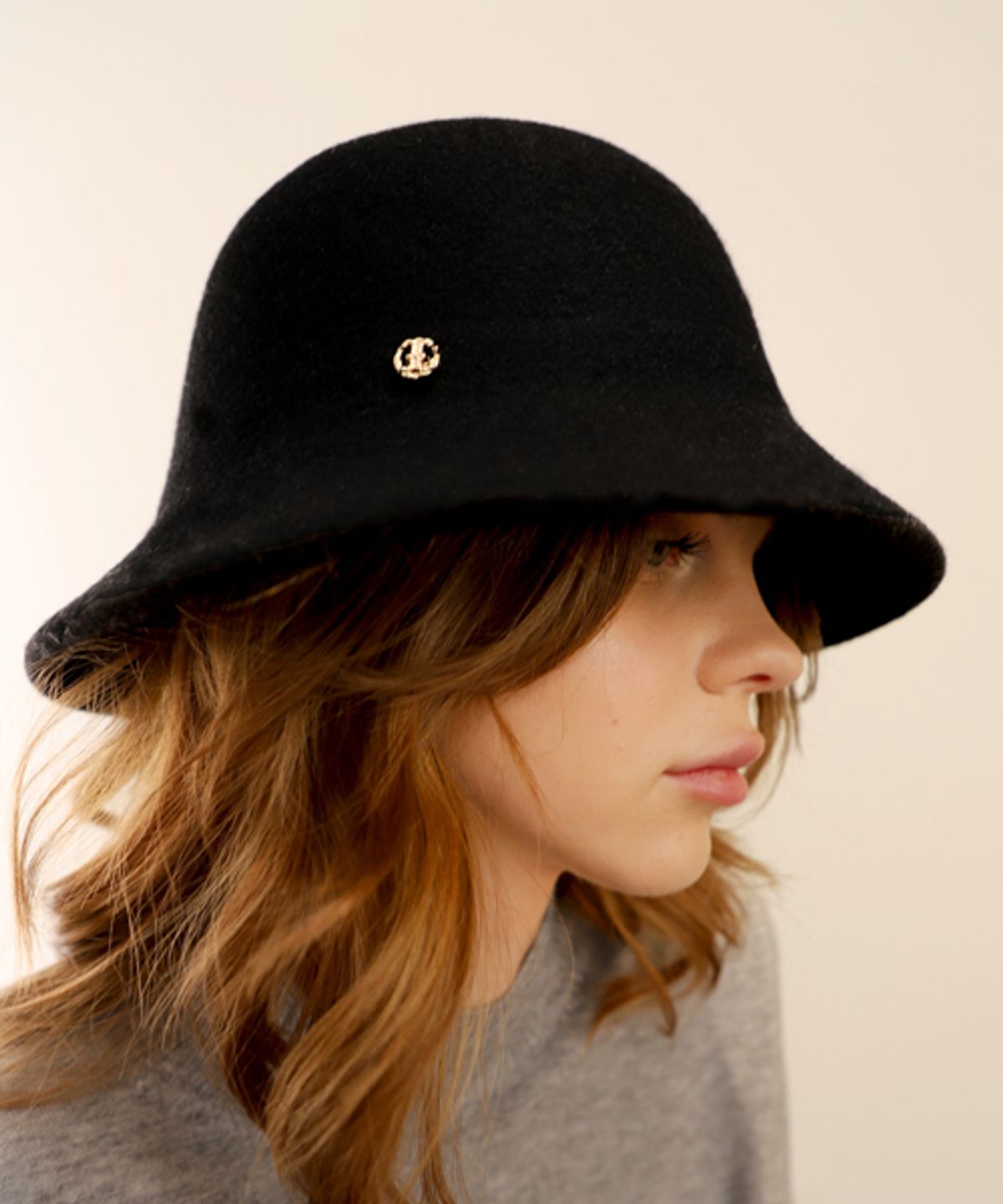 데미지니모닉(DAMAGE MNEMONIC) 울100 블랙 버킷햇 _ Wool100 Black Bucket Hat