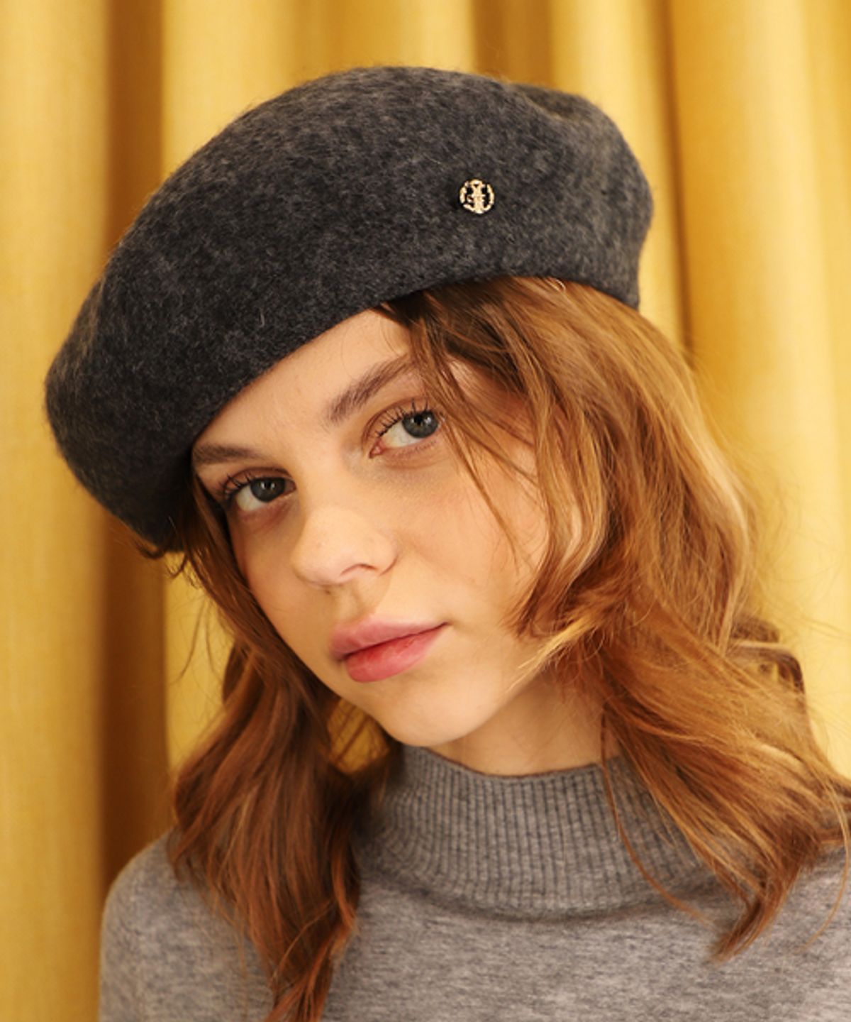 데미지니모닉(DAMAGE MNEMONIC) 울100 차콜 베레모 _ Wool100 Charcoal Beret