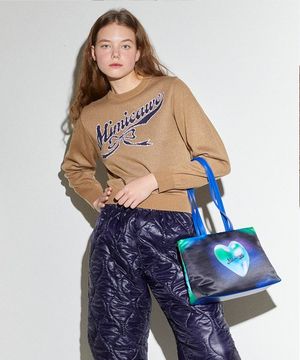 RIBBON ROUND PULLOVER/CAMEL BEIGE