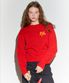 3D POPPY LAMBSWOOL PULLOVER/RED