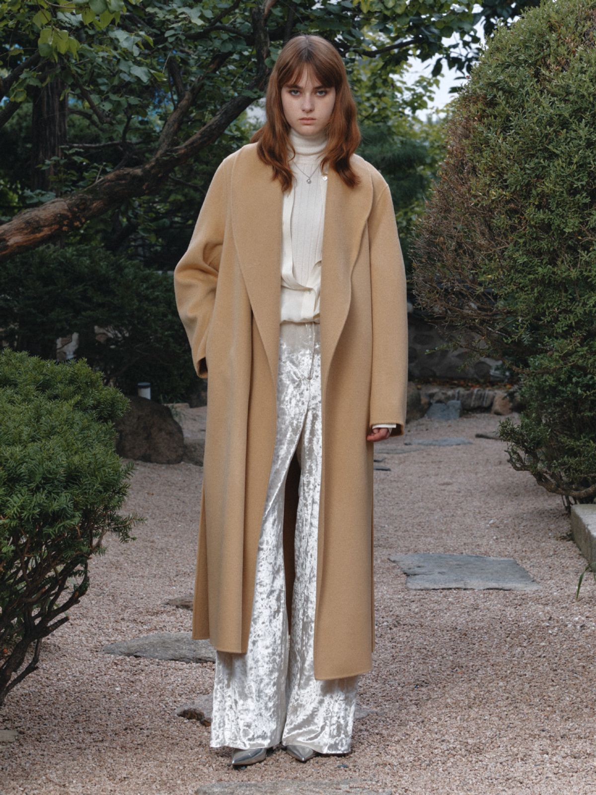 뮤제(MUSEE) [ANGORA 20%] ANNA Angora Shawl Collar Handmade Coat_Creamy ...