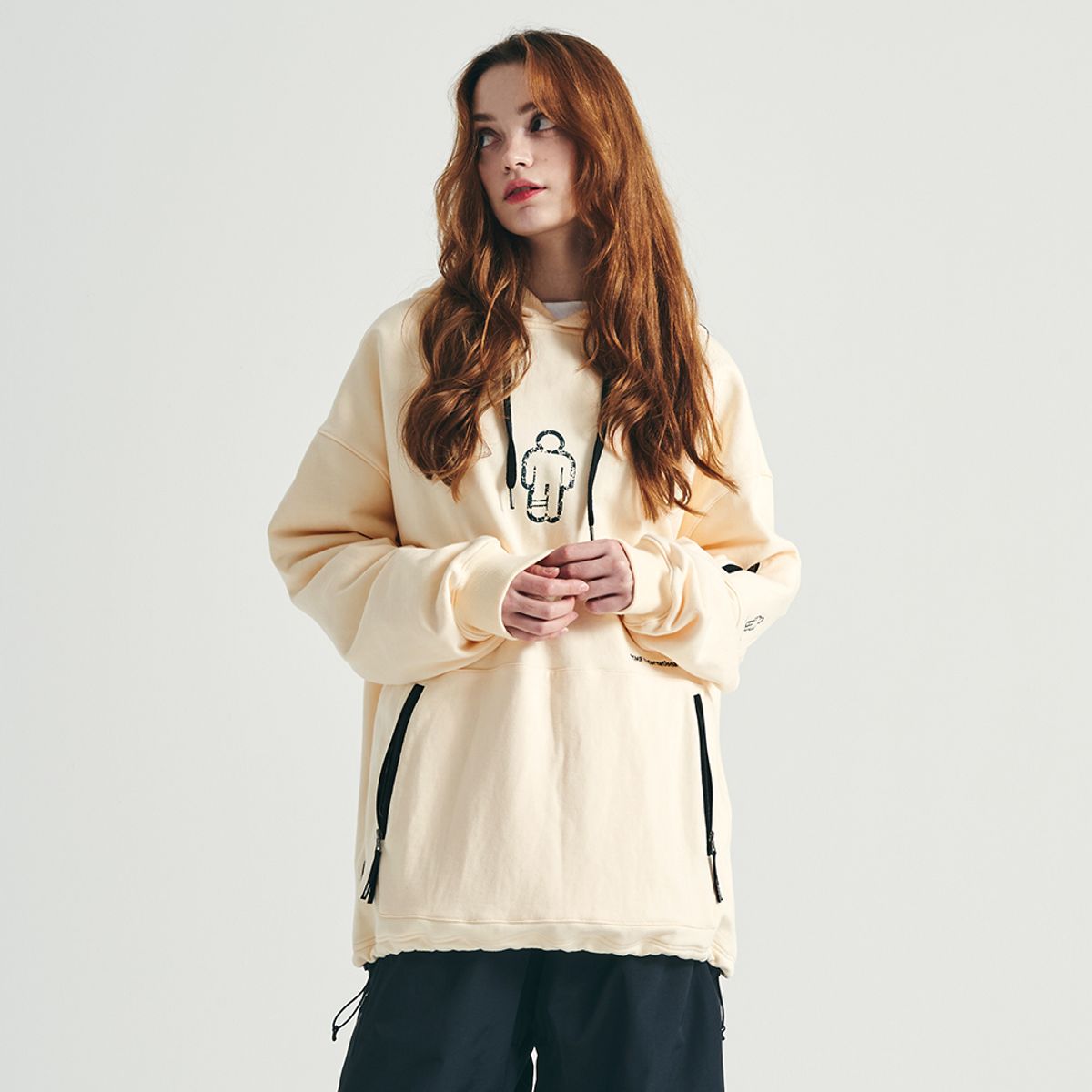 롬프(ROMP) TF CRACK HOODIE (IVORY)
