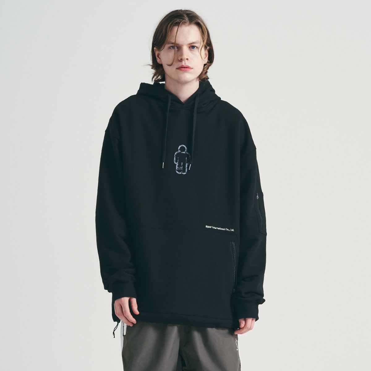 롬프(ROMP) TF CRACK HOODIE (BLACK)