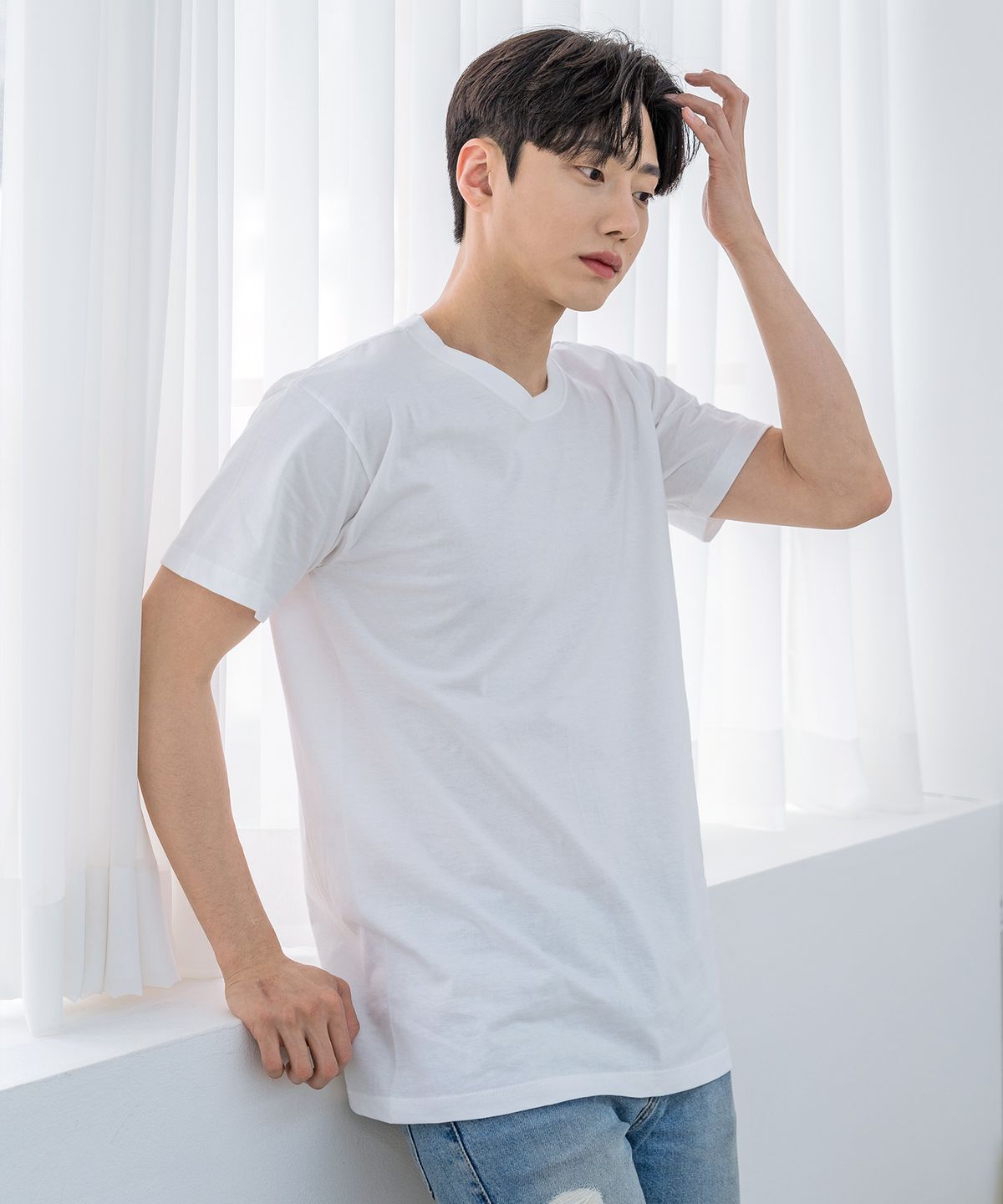 에이원(AONE) [2pack] 남녀공용 실켓 순면 무지 반팔 티셔츠