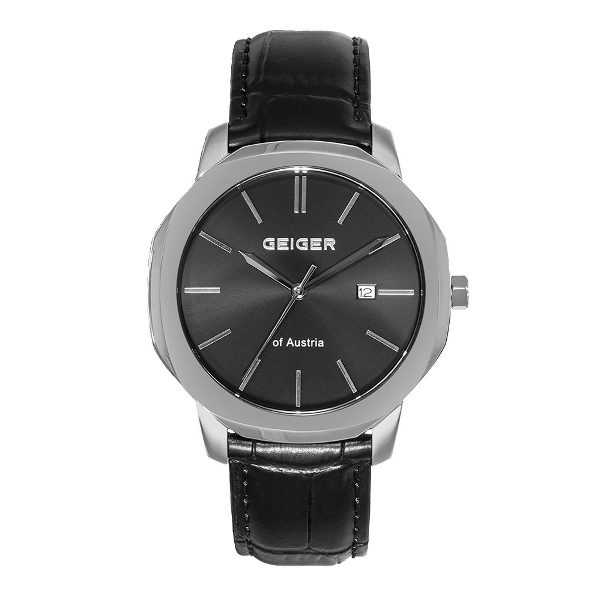 가이거(GEIGER) GE1263WBBK_M 남성 클래식 가죽시계