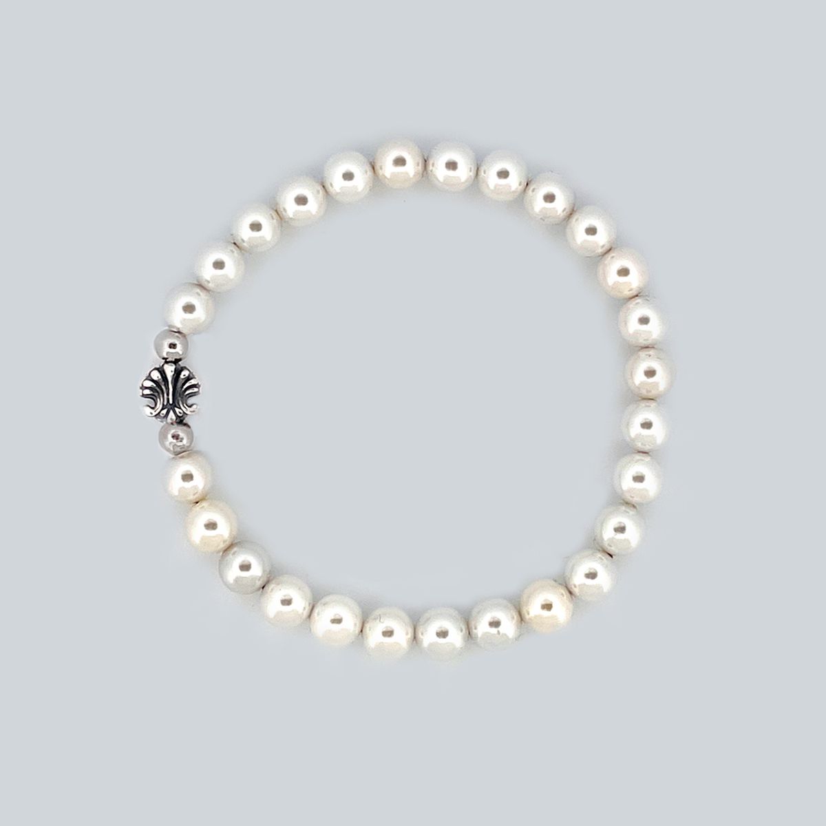 스쿠도(SCUDO) shell plain pearl beads bracelet