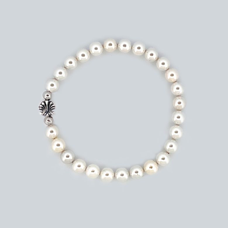 shell plain pearl beads bracelet