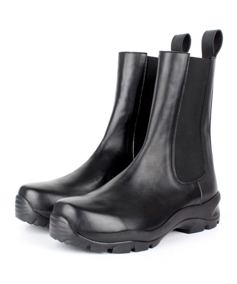 DAVID STONE HI-COMMANDO SOLE CHELSEA BOOTS