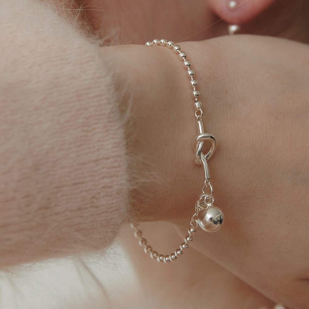 ☆TATIANA☆ Silver 925 Tag Ball Chain Bracelet BR2192 MUSINSA | TATIANA (Silver 925) Tag Ball Chain Bracelet BR2192