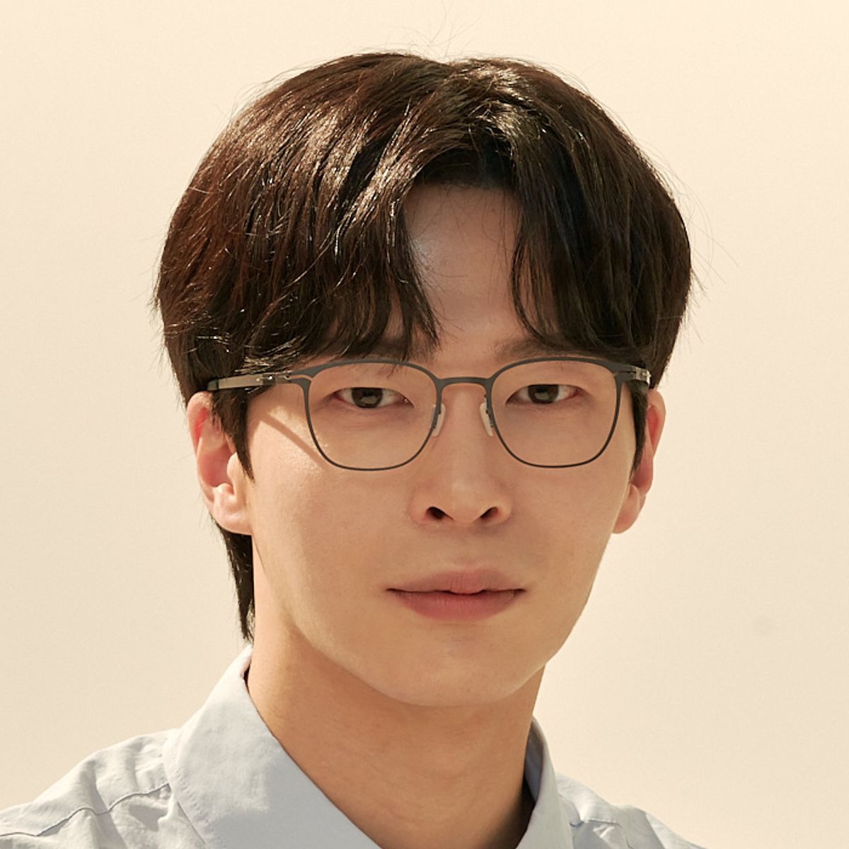 알로아이웨어(ALO EYEWEAR) [The air_flat] AL8306 1010M 초경량 오피서 스퀘어 그레이 안경테