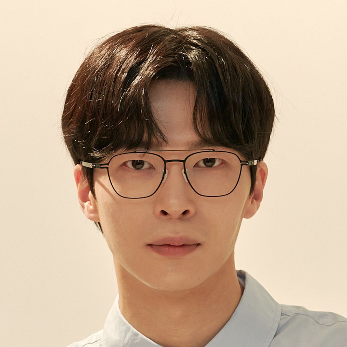 알로아이웨어(ALO EYEWEAR) [The air_flat] AL8307 0909M 초경량 투브릿지 레트로 스퀘어 블랙 안경테