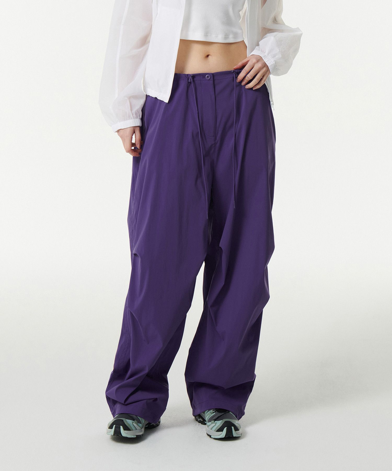 MUSE WIDE SWEAT パンツ　パープル MUSINSA公式 | MUSINSA STANDARD WOMAN ウィメンズパラシュートパンツ