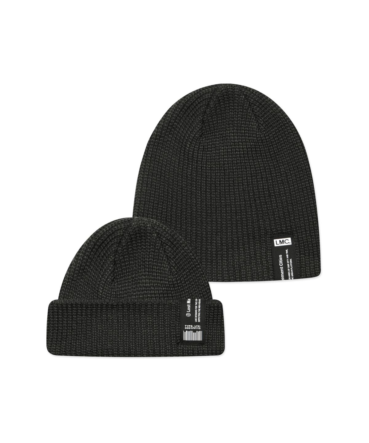 엘엠씨(LMC) LABEL SHORT BEANIE charcoal