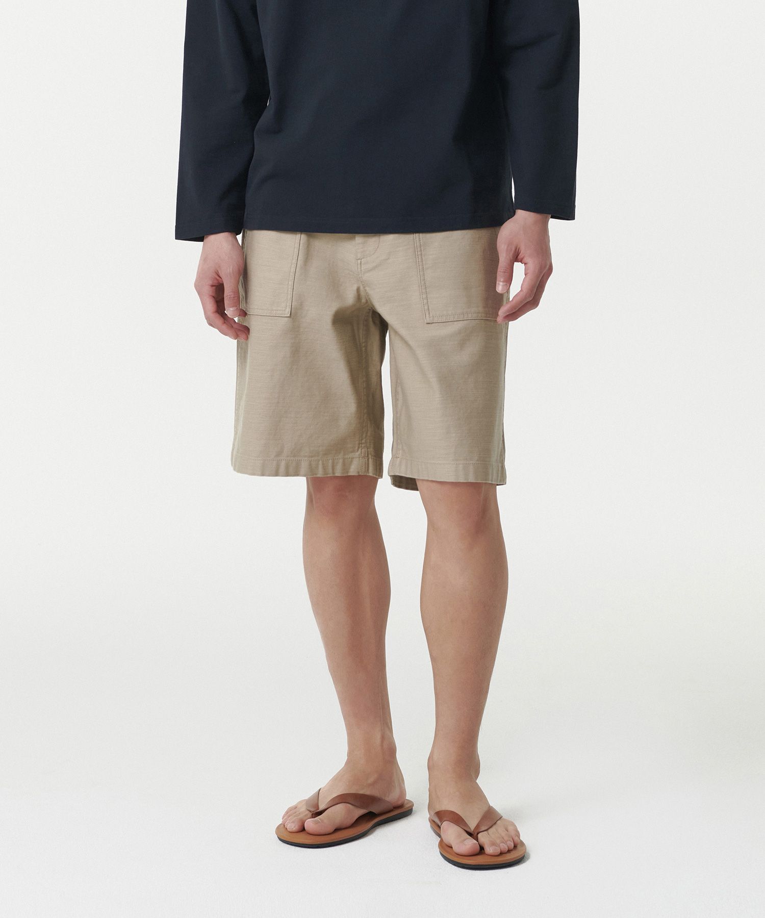★MUSINSA STANDARD★ Replica Fatigue Shorts Sand Beige MMDPH MUSINSA | MUSINSA STANDARD Replica Fatigue Shorts [Beige]
