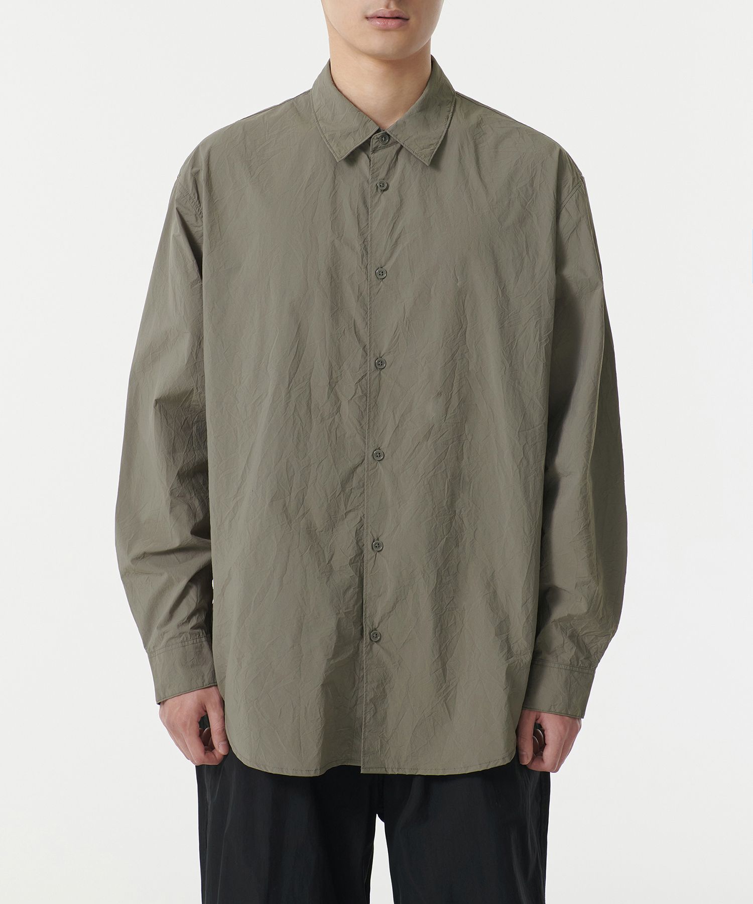 ★MUSINSA STANDARD★ Cool Standard Relaxed Nylon Shirt Khaki MUSINSA | MUSINSA STANDARD [Cool Standard] Relaxed Nylon