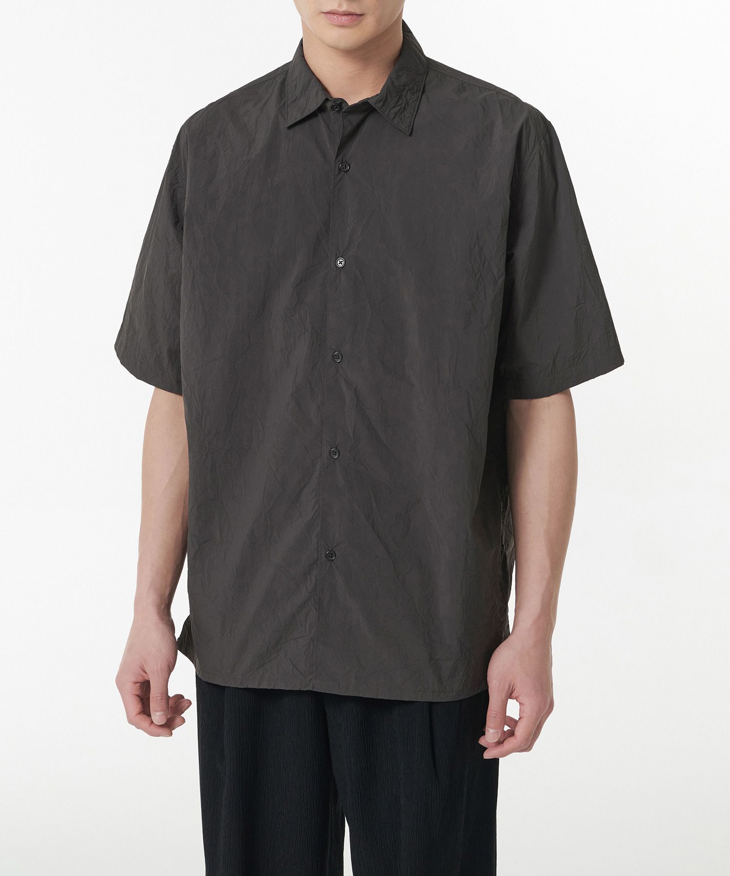 ★MUSINSA STANDARD★ Relaxed nylon crease shirt white MMDSH1 MUSINSA | MUSINSA STANDARD Relaxed Nylon Crease Short Sleeve