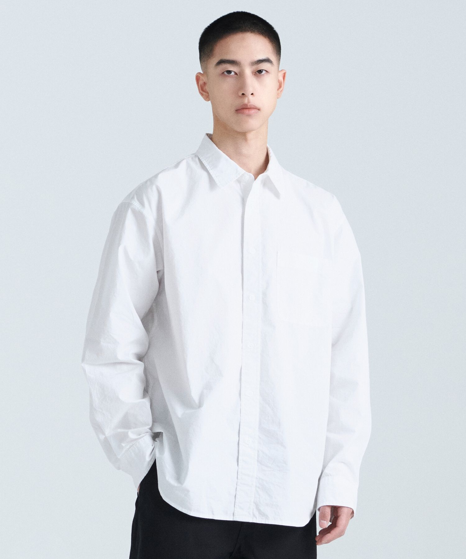 ★MUSINSA STANDARD★ Relaxed soft poplin shirt white MMESH10 MUSINSA | MUSINSA STANDARD Relaxed Soft Poplin Shirt [White]