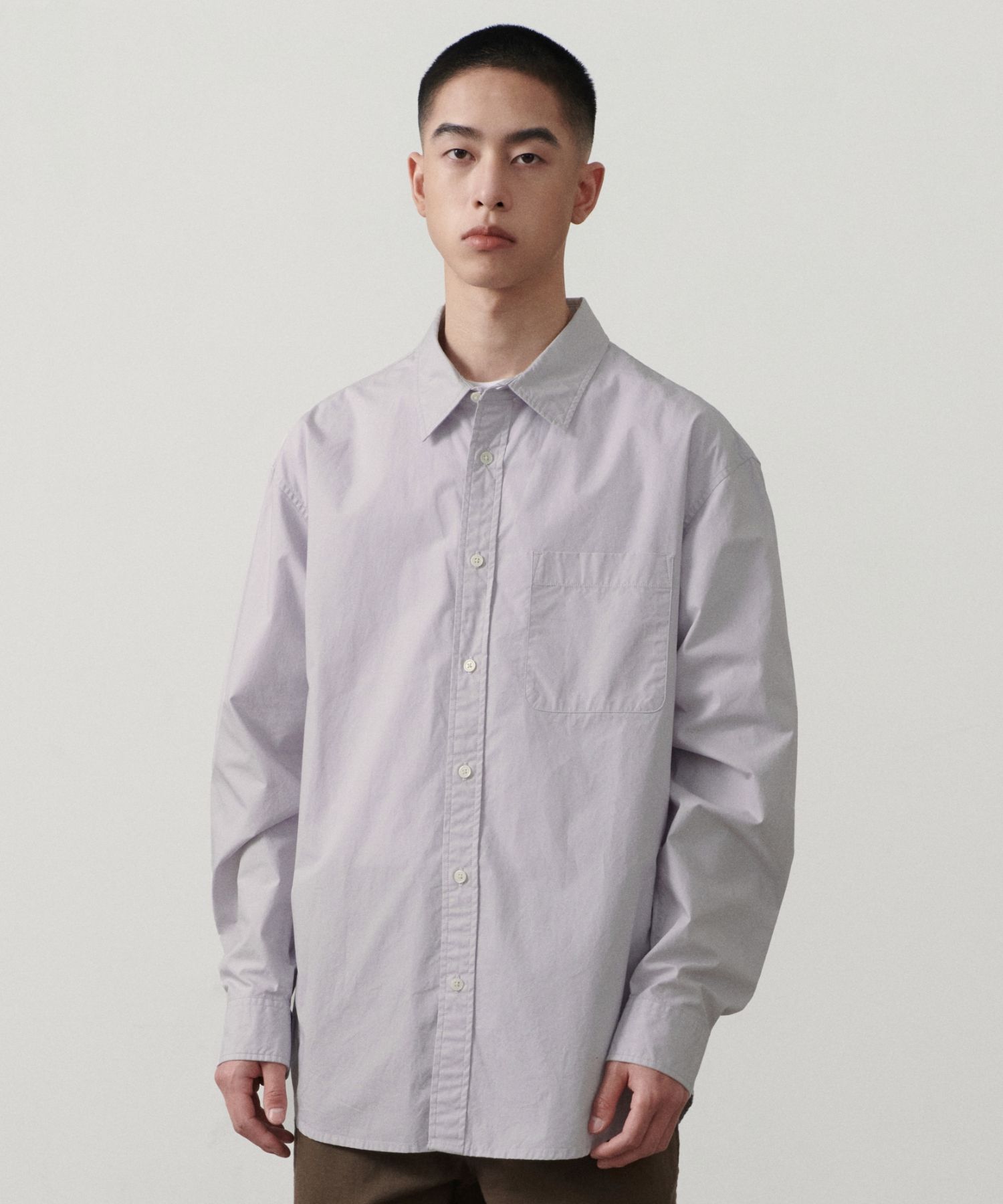 MUSINSA | MUSINSA STANDARD Relaxed Washed Poplin Shirt