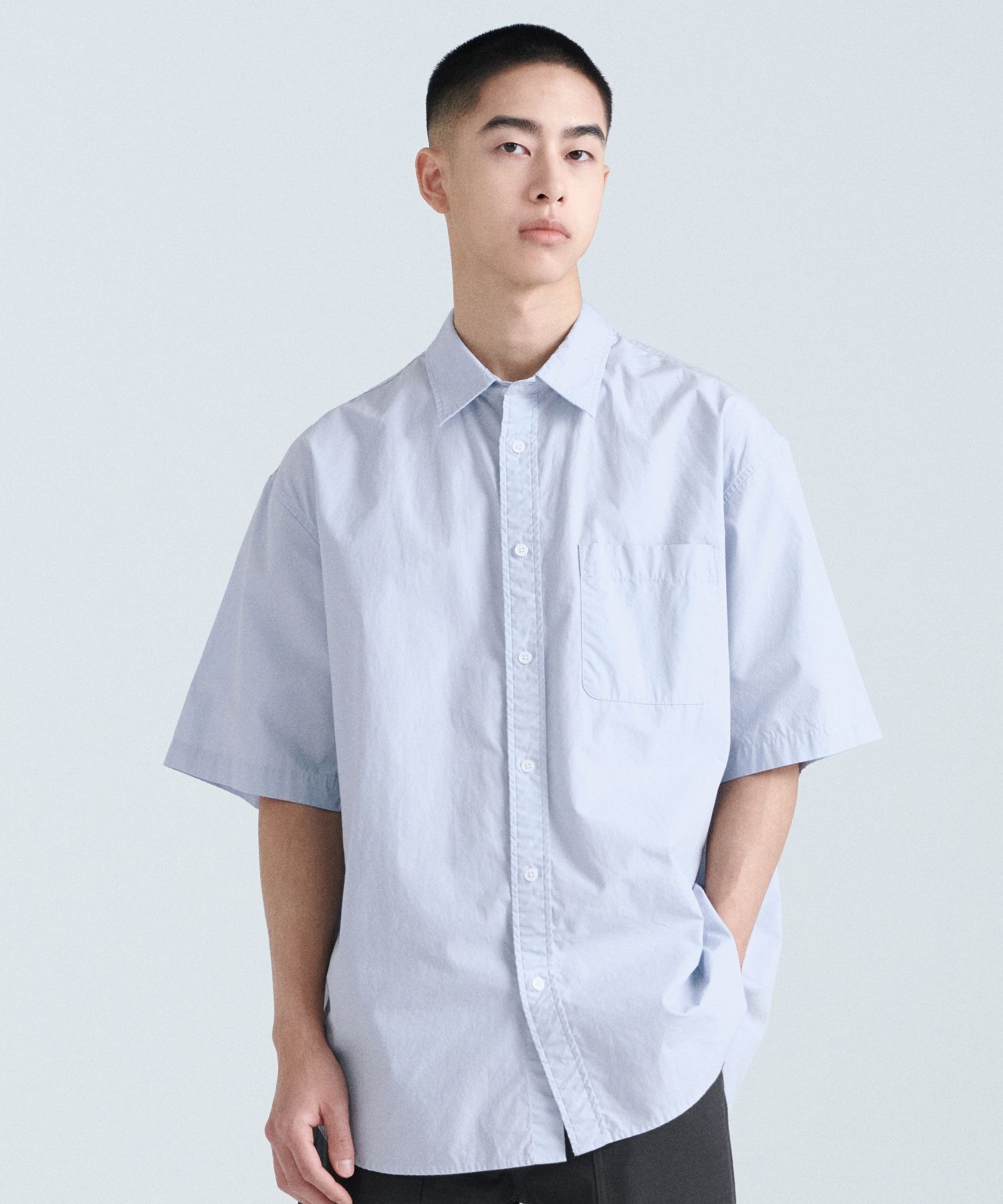 ★MUSINSA STANDARD★ Relaxed Washed Poplin Shirt Dusty Blue MUSINSA | MUSINSA STANDARD Relaxed Washed Poplin Shirt