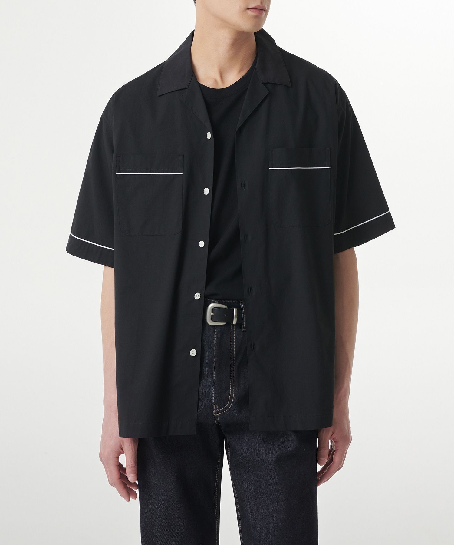 MUSINSA STANDARD MEN'S_リラックスボーリングシャツ_3色 MUSINSA | MUSINSA STANDARD Relaxed Bowling Shirt [Black]