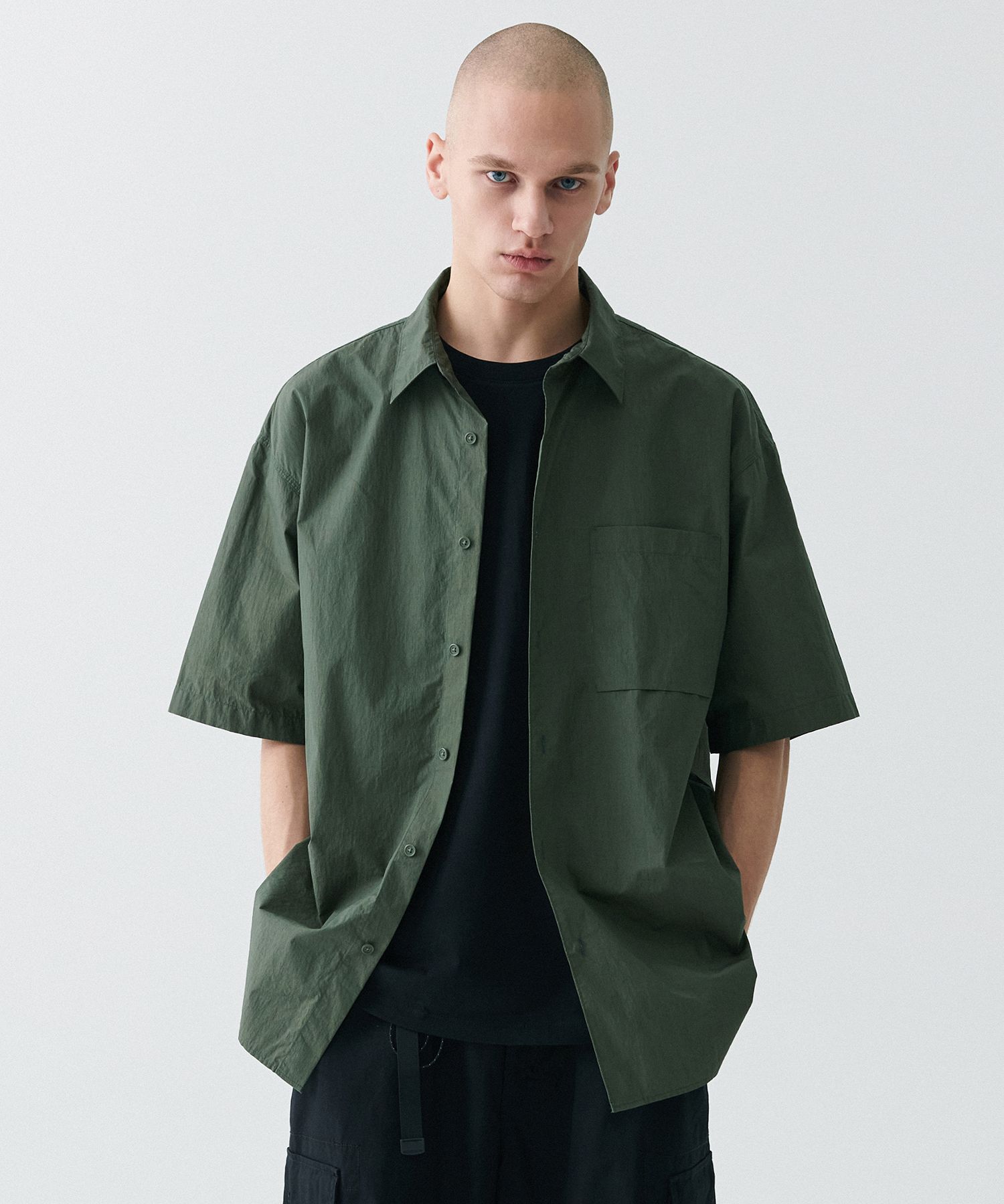 ★MUSINSA STANDARD★ City Leisure CN Oversized Shirt Khaki M MUSINSA | MUSINSA STANDARD City Leisure CN Oversized Short