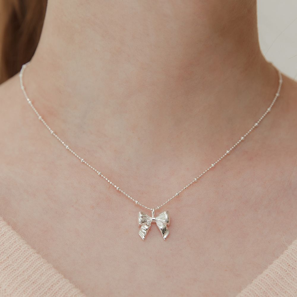 MUSINSA | TATIANA (Silver 925) Sally Ribbon Necklace NZ2159