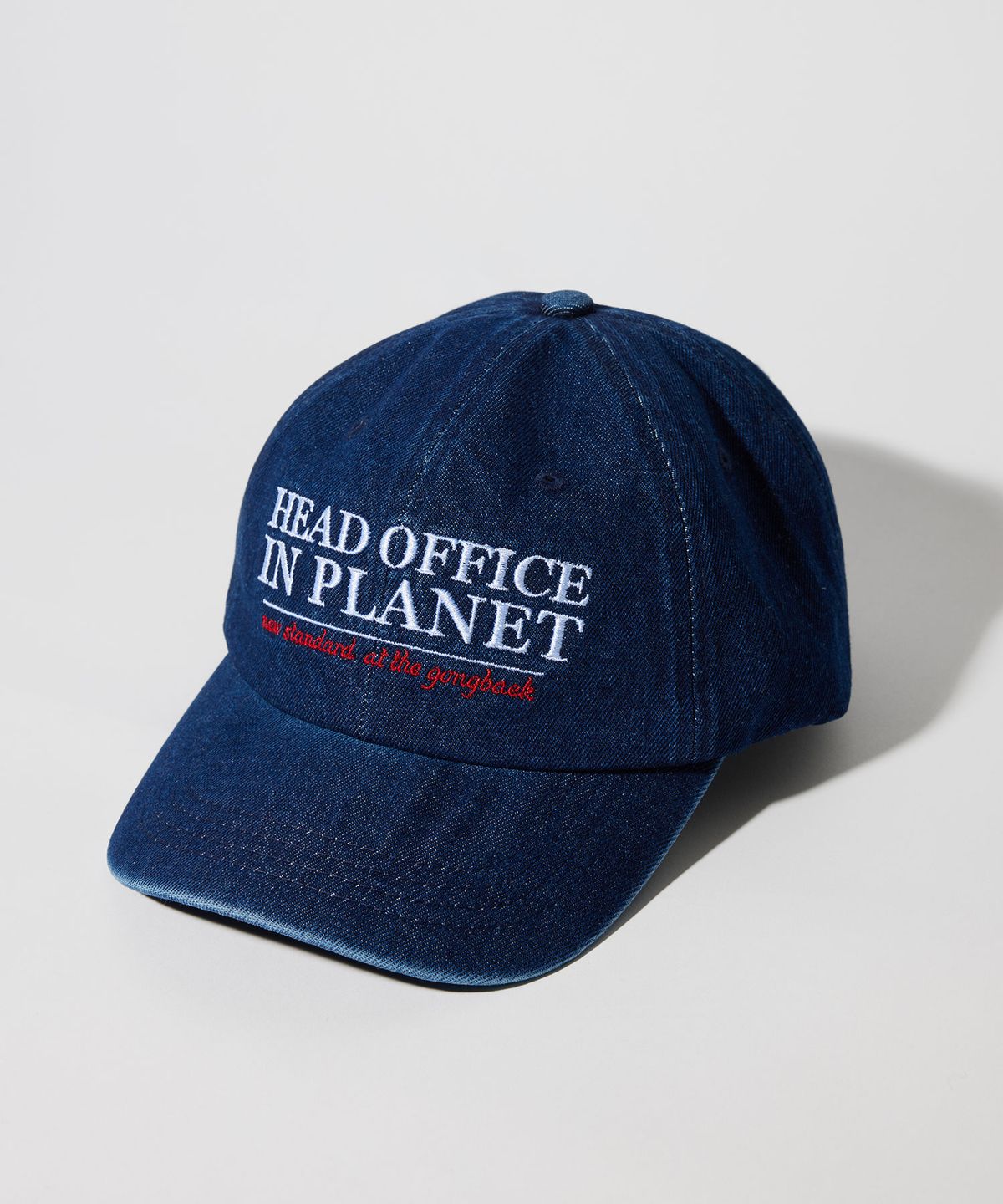 공백(GONGBAEK) Head Office Denim Washed Ball Cap_Dark Blue