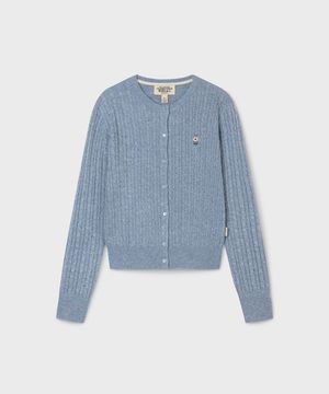 Steve High Gauge Wool Cable Cardigan/WHCKG1215F
