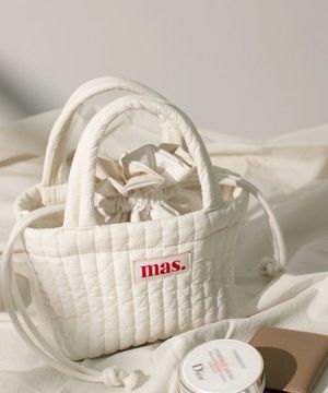 Stitched cotton mini bag