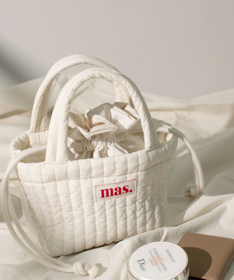 Stitched cotton mini bag