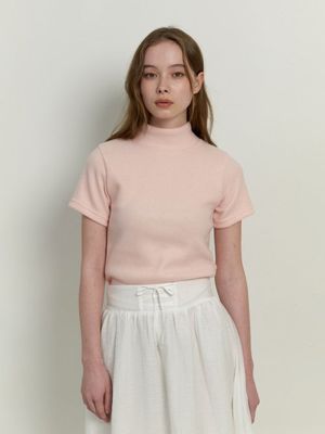 warmer turtleneck top - baby pink