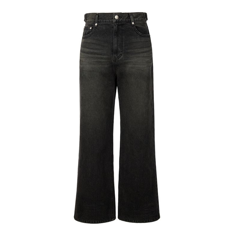 SUPER WIDE WRINKLE JEANS_BLACK