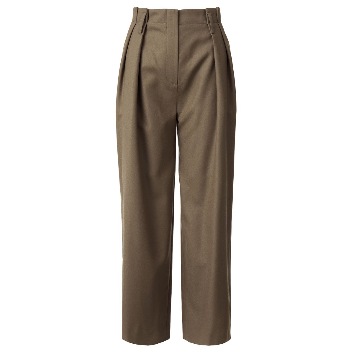 드레(DRAE) WIDE PLEATED WOOL PANTS_KHAKI