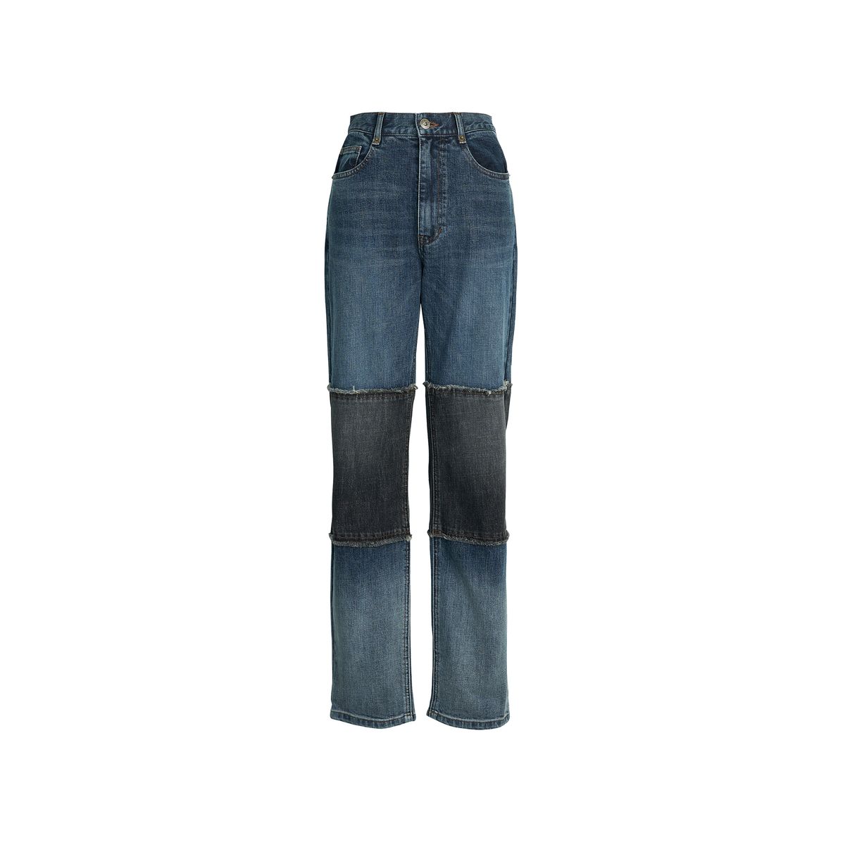 드레(DRAE) TWO-TONE STRAIGHT LEG JEANS_BLUE