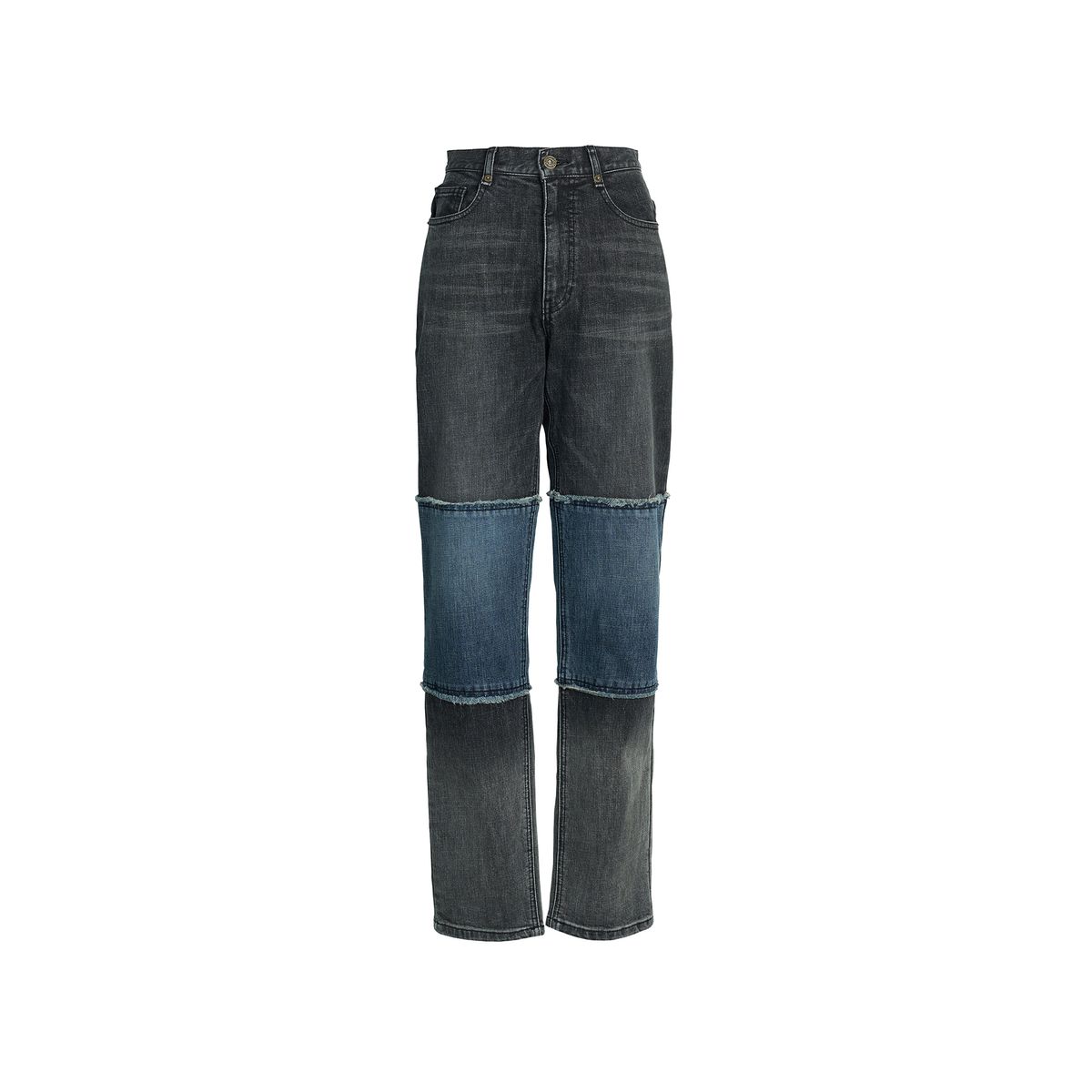 드레(DRAE) TWO-TONE STRAIGHT LEG JEANS_GRAY