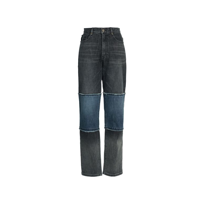TWO-TONE STRAIGHT LEG JEANS_GRAY