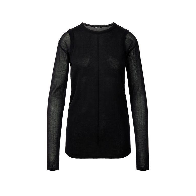 LAYERED SEE THROUGH KNIT_BLACK