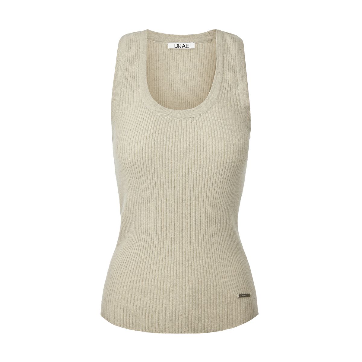드레(DRAE) RACOON U NECK SLEEVELESS KNIT_BEIGE