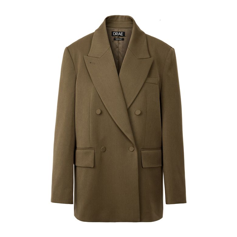 WIDE LAPEL DOUBLE JACKET_KHAKI