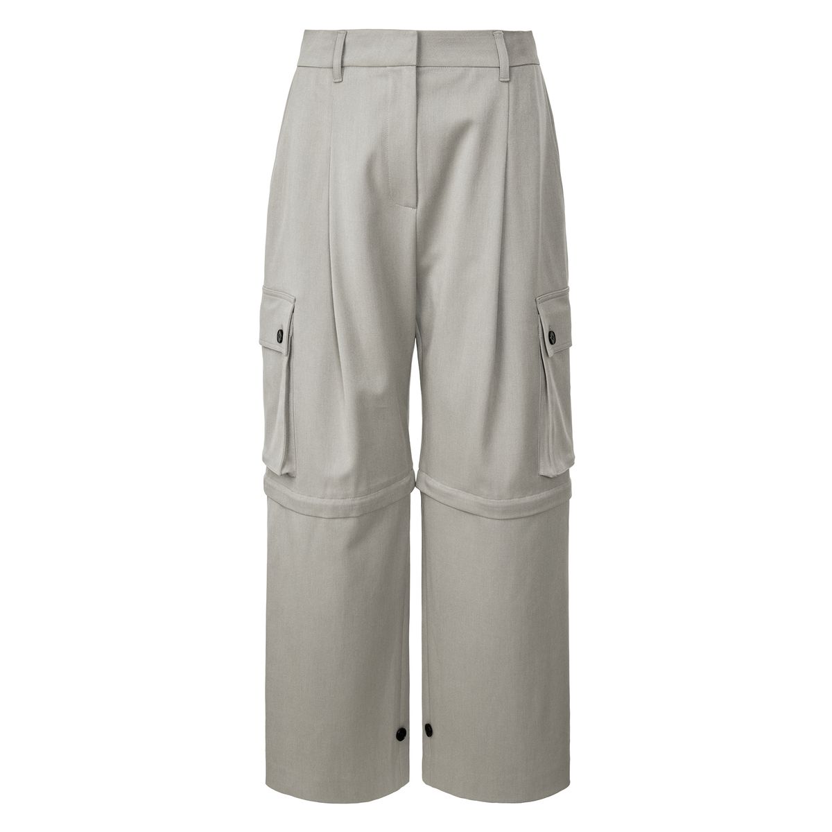드레(DRAE) TWO WAY BUTTON CARGO PANTS_GRAY
