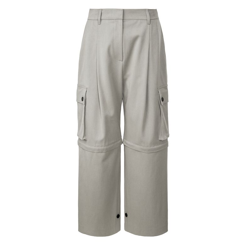 TWO WAY BUTTON CARGO PANTS_GRAY