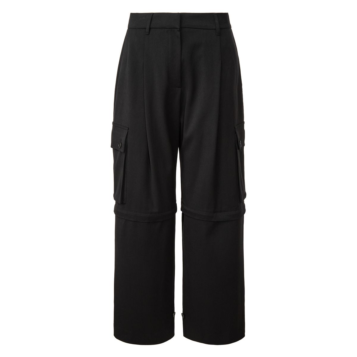드레(DRAE) TWO WAY BUTTON CARGO PANTS_BLACK
