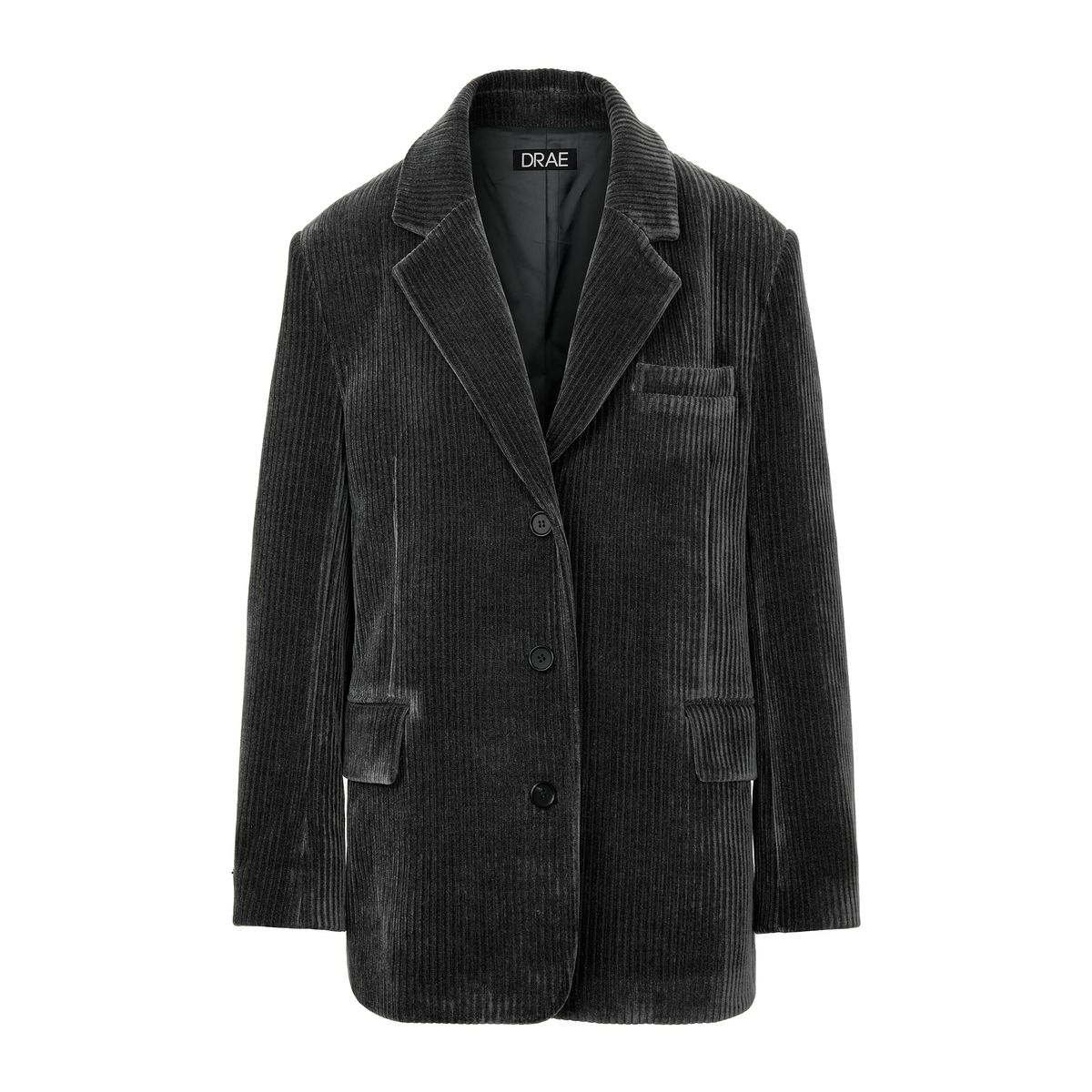 드레(DRAE) CORDUROY THREE-BUTTON JACKET_GRAY