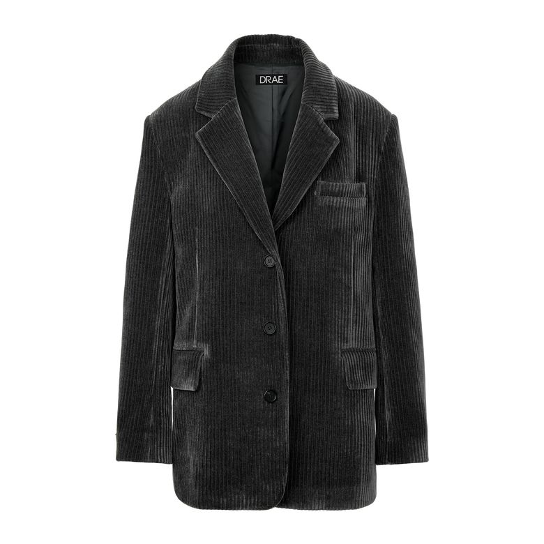 CORDUROY THREE-BUTTON JACKET_GRAY