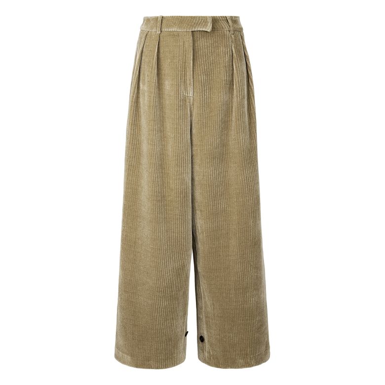 CORDUROY TWO TUCK PANTS_BEIGE