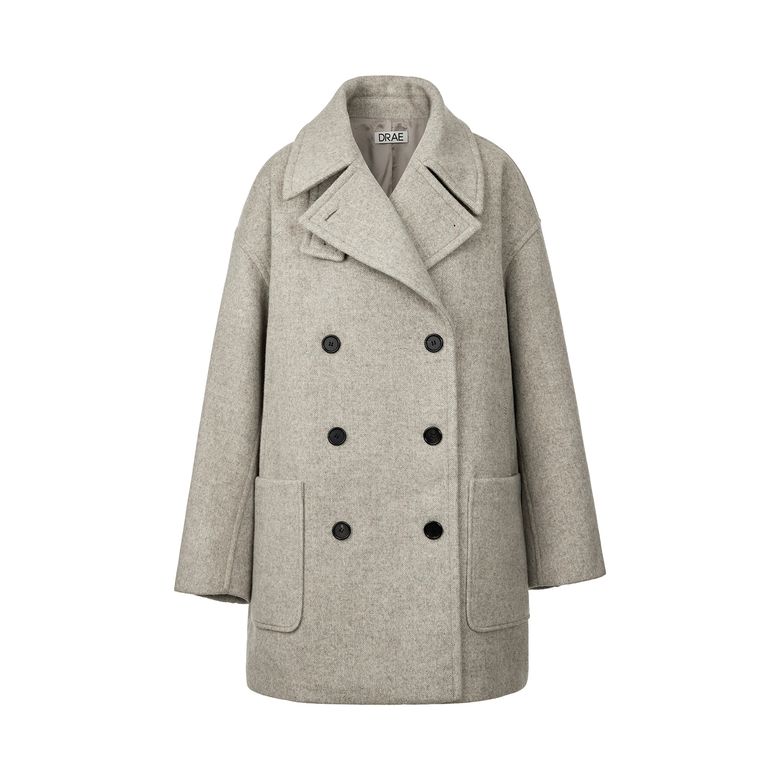OVAL DOUBLE PEA COAT_BEIGE