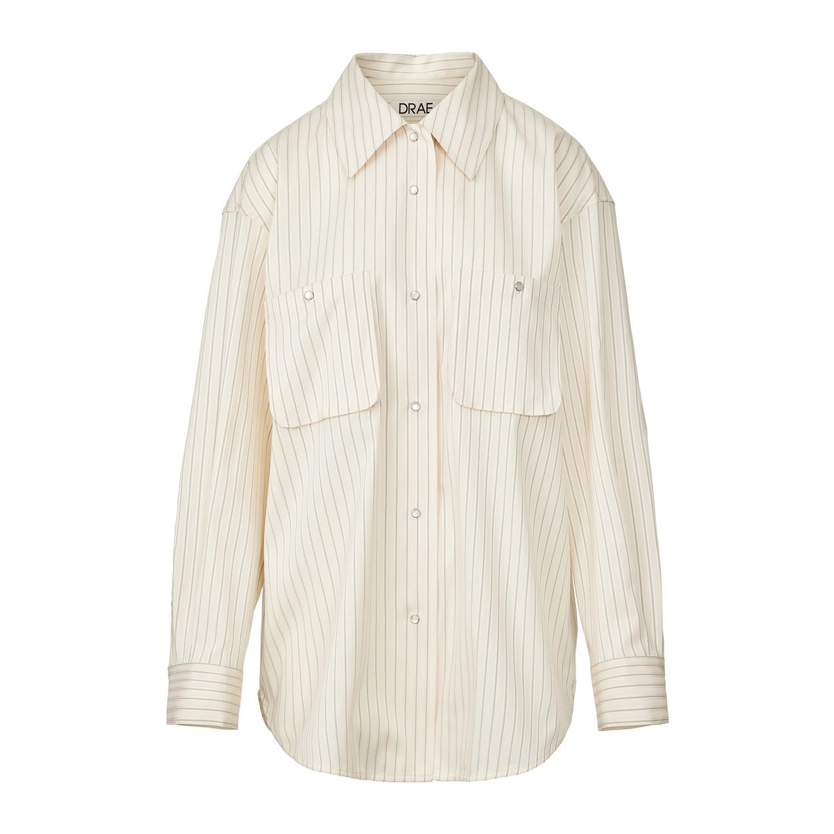 드레(DRAE) PEARL STRIPE SHIRT_CREAM
