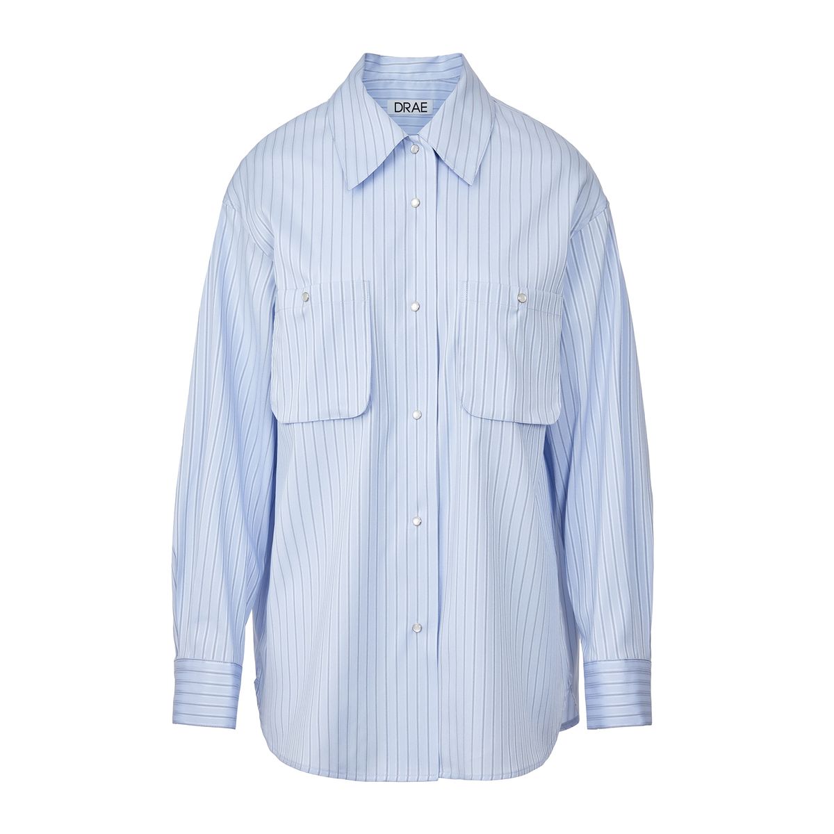 드레(DRAE) PEARL STRIPE SHIRT_BLUE