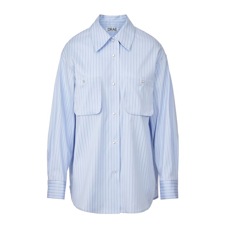 PEARL STRIPE SHIRT_BLUE