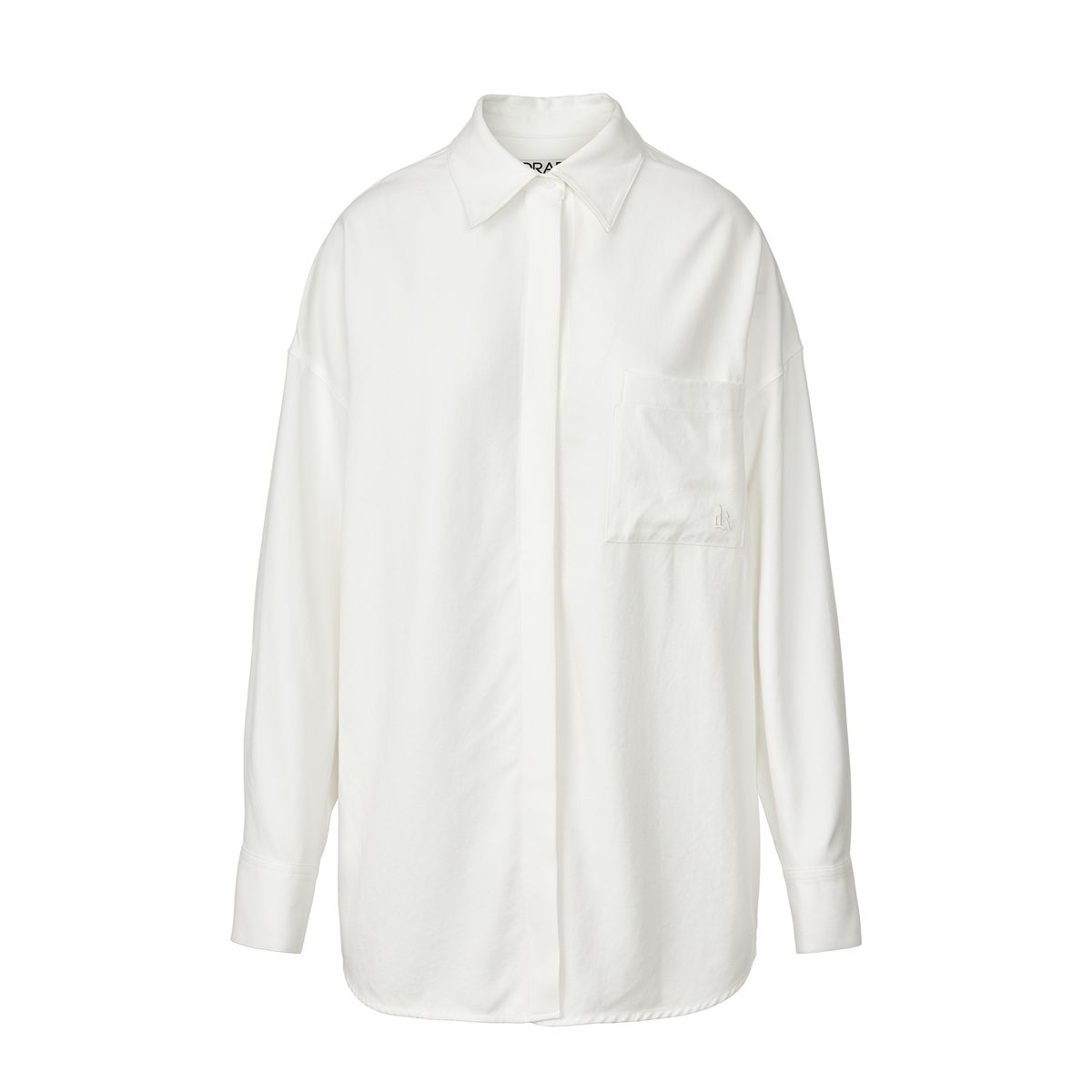 드레(DRAE) BASIC TENCEL WRAP SHIRT_WHITE